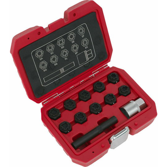12pc Locking Wheel Nut Key Set - dealers & repair centres only - For Mercedes