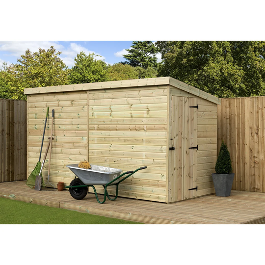 6 Ft. W x 10 Ft. D Shiplap Pent Wooden Shed
