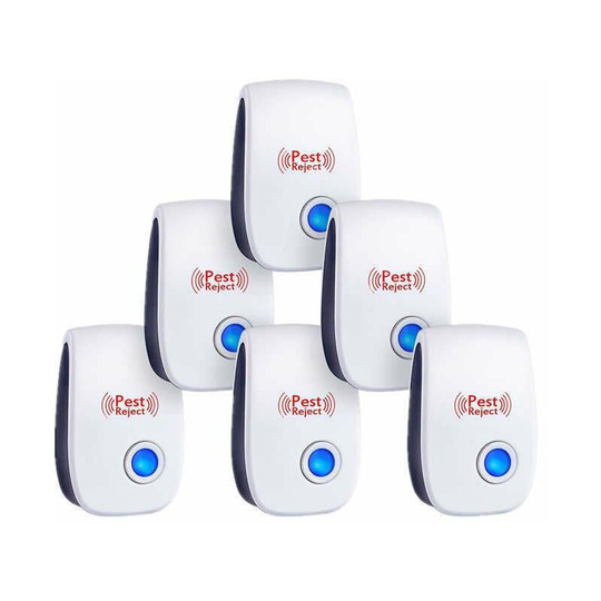 Indoor Pest Repellents, Ultrasonic Mouse Repeller - Pest Repeller for Rodents, Spiders, Ants, Insects - Mosquito Repeller, 6 Pack