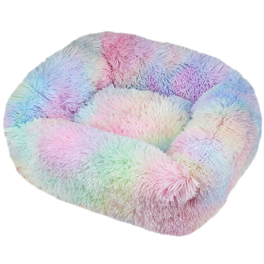 Furry Plush Pet Bed Quilted Blanket Sleeping Bag Cuddle Cushion Bed Comfy Pet Nest for Small Medium Cat-Kitten Puppy,model:Multicolor xs