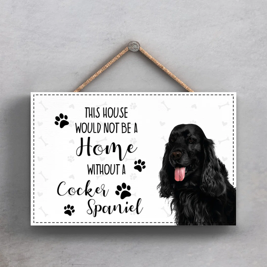 Hinkson Pets and Paws Black Cocker Home Wall Décor