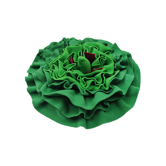 Pet educational toys anti-choking mat double green Size: 45 * 45 * 9cm dog face sniffing mat, interactive feeding game, solve the problem of boredom,