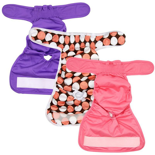 Dog washable layers (package of 3) - reusable with great absorbent power for male and female animals, dogs, puppies (pattern, s)
