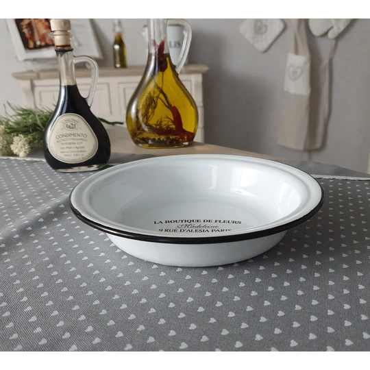 18Cm Enamelware Side Plate