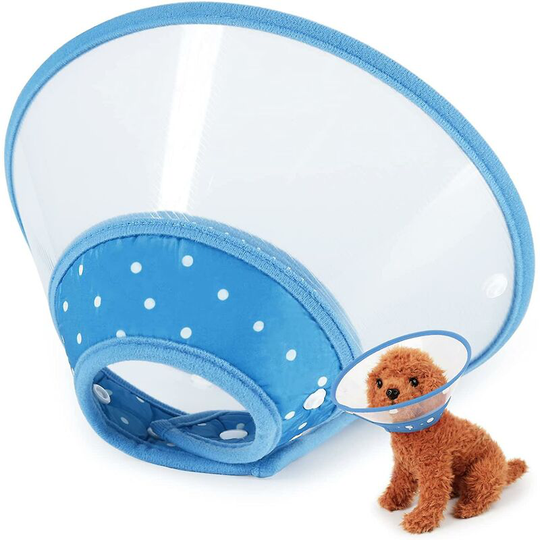 Pet Cone Adjustable 5.9-7.8 Inches Lightweight Elizabethan Collar (blue) Thsinde