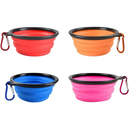 Gdrhvfd - Foldable Dog Bowl 4pcs Collapsible Dog Bowl Collapsible Dog Bowl Foldable Dog Bowl Portable Dog Bowl Silicone Collapsible Bowl for Dogs and