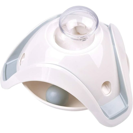 Interactive Cat Food Dispenser Slow Feeding Toy Kitten iq Traning Crazy Ball Disk