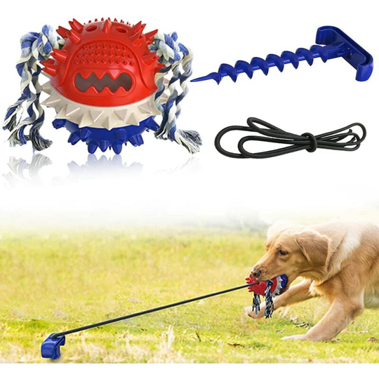 Perle Rare - Anyingkai Dog Teeth Cleaning and Food Dispenser, Multi-Function Pet Molar Dog,Dispensing Ball Dog Toy with,Dog Molar Toy