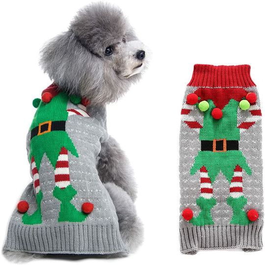 Christmas Dog Sweater Pet Vest Sweaters for Small Medium Large Dogs Cats,S