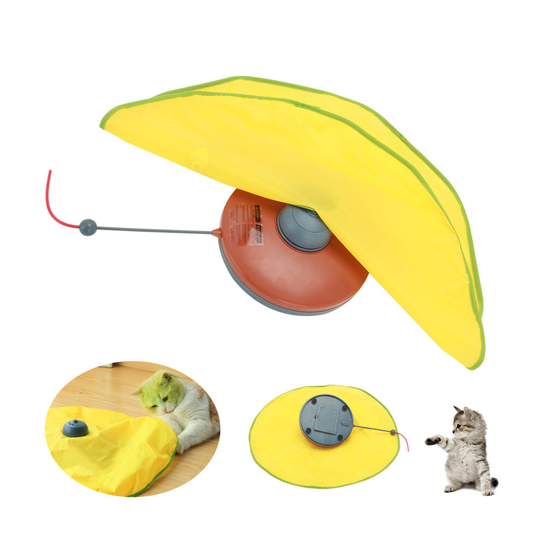 Motorised Revolving Toy Mouse Wand Tail Indoor Pet Exercise Cat