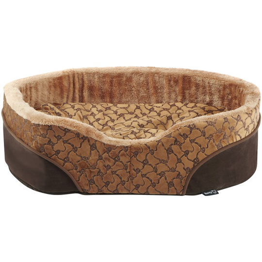 (Small, Brown) Bunty Mocha Dog Bed | Soft Washable Pet Bed