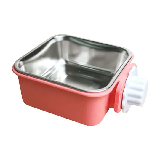 Dog Bowls Cat Bowl And Dog Bowl, Anti-Spill, Hanging Stainless Steel Drinking Rice Bowl