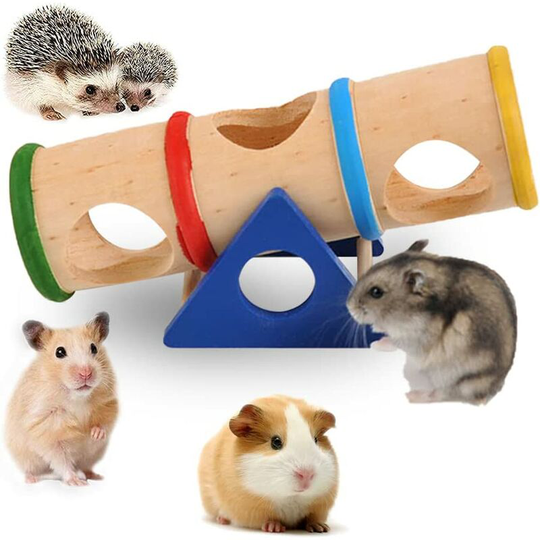 Betterlifegb - Small Animals Tunnel, Betterlife Rodent Tunnel, Hamster Tunnel, Ferret Tunnels, Wooden Hamster Tunnel, Pet Swing, for Rabbits,
