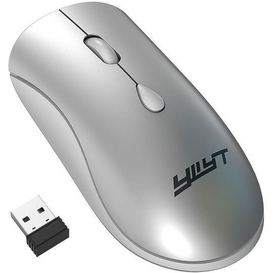Ywyt - G864 2.4G Wireless Mouse Ergonomic Design 3-gear Adjustable dpi Built-in 500mAh Rechargeable Lithium Battery Silver, Silver - Silver