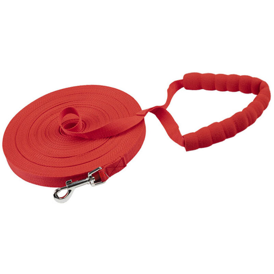 Dog Training Leash with Nylon Padded Handle Pet Leash (3M, Red)