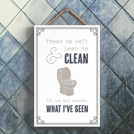 Treat Me Well - Unframed Typography on Wood