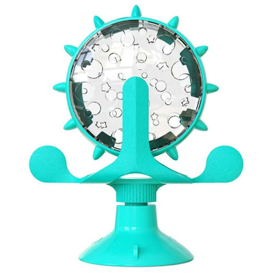 Slow cat feeder toy with powerful suction cup food dispenser 360 degree rotating toy with water leakage New rotating pet toy