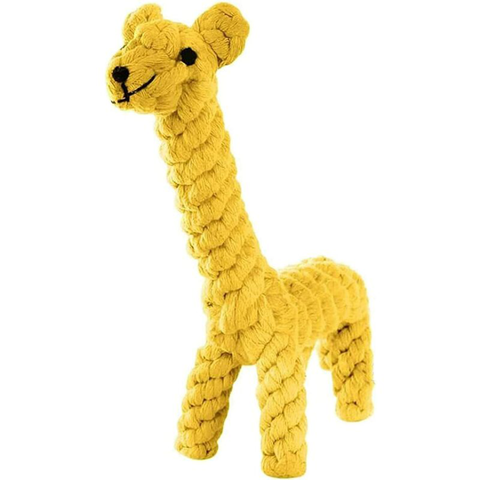 Dog Pet Puppy Chew Toys for Teething Boredom Dogs Rope Ball Knot Training Teeth Dogs Treats Toys for Small Middle Dog (Giraffe)