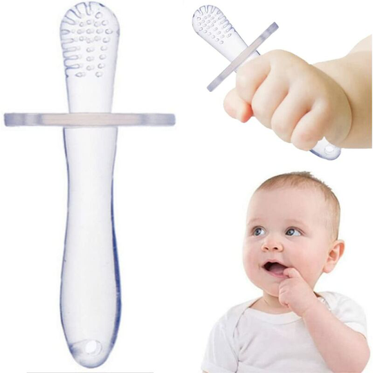 Teether Teething Toy Brush Teeth Care Tool for BABY Silicone, Silicone Teether,Ming Liquid Silicone Baby Soothing Full of Silicone Biting (X2 piece)