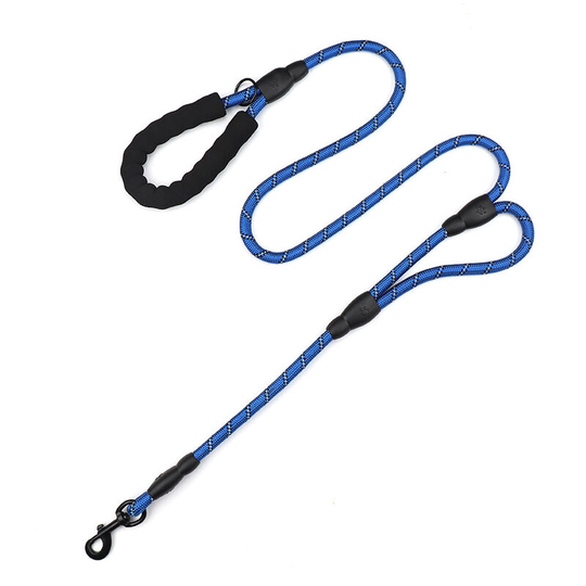 Heavy Duty Rope Dog Leash, Nylon Pet Leash Soft Padded Handle Leash for Dogs