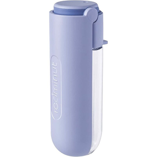 Portable Dog Water Bottle, Collapsible, for Travel, Outdoor Hiking, 420ml (Purple)