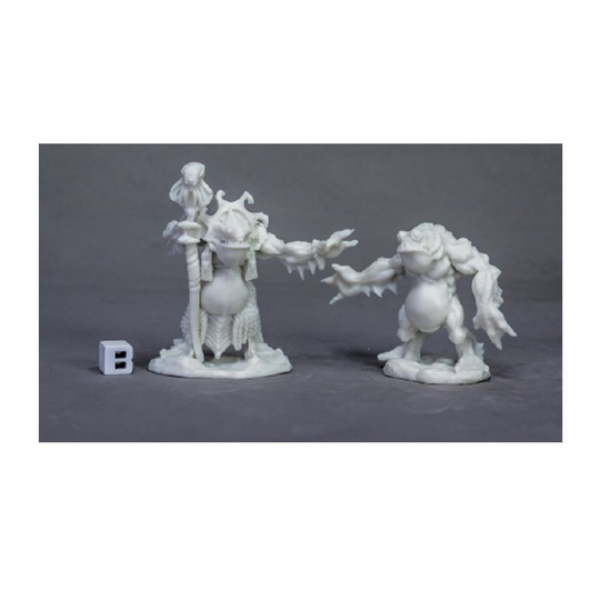 Reaper Miniatures Bones 77520 Deep One Priest & Servitor