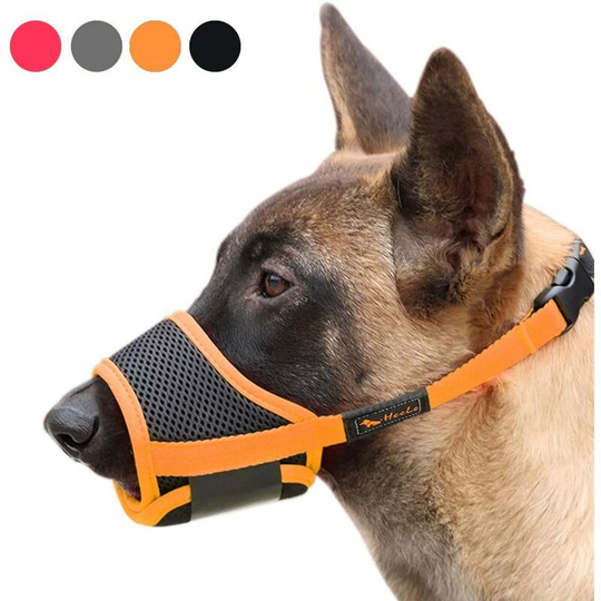 Muzzle for Dogs Soft Adjustable Muzzle for Dogs Nylon, Medium and Small Dogs Muzzle, s, Black