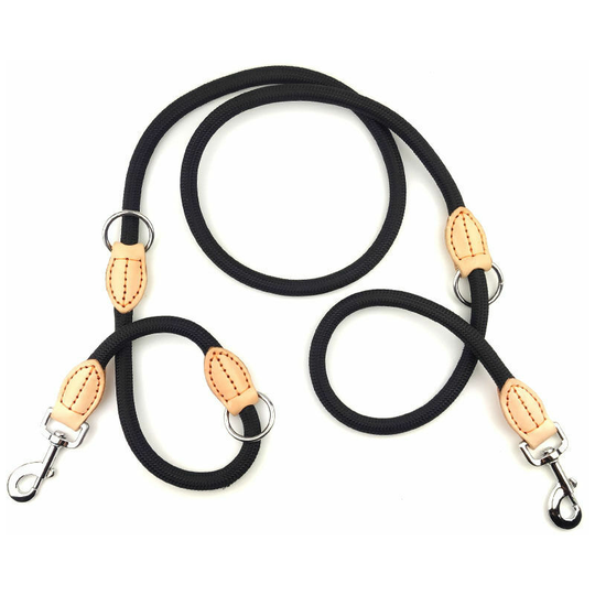 Dog Leash,rlife Adjustable Dog Leash,1Piece Dog Rope Leash for Small,Medium,Large Dogs Multiposition Dog Leash -1.0CM Diameter x210CM-Black