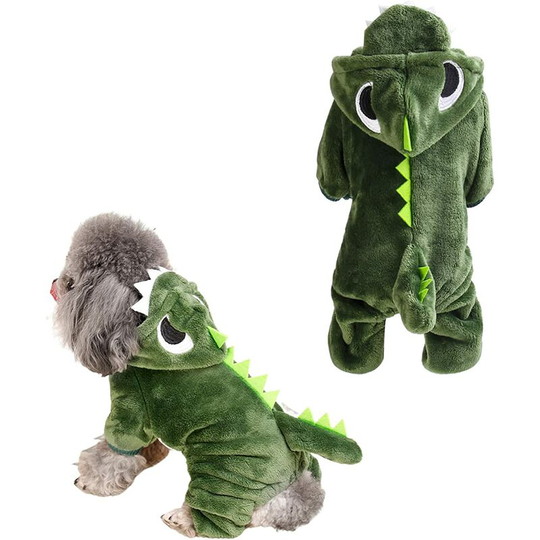 Hooded Dog Dinosaur Costume - Costume for Halloween, Christmas, Birthday, Festival, Party Fall and Winter (Medium)