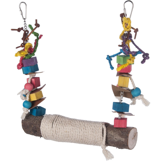 Superseller - Bird Swing Perch for Birds Chewing Toy Parrot Chew Toy Bird Cage Hanging Training Toy Accessories for Large Medium Birds