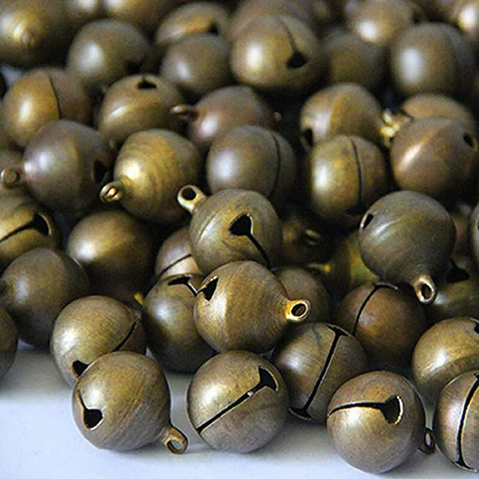 Perle Rare - 200 Pieces Tiny Bells, 6mm Antique Bronze Bells Christmas Bells Copper Metal Jingle Bells Mini Bells Decoration Bells Party Decorations,