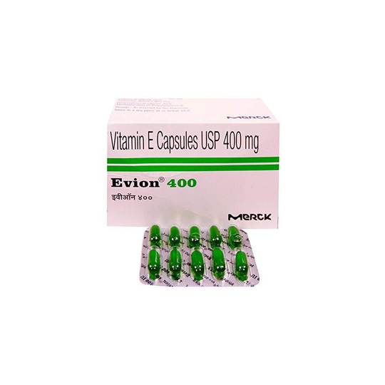 200 Evion Capsules Vitamin E For Glowing Face,Strong Hair,Acne,Nails, Glowing Skin 400mg