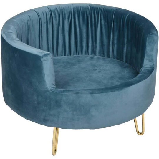 Dog Sofa vivi Petrol Blue 48x48x33 cm Flamingo Blue
