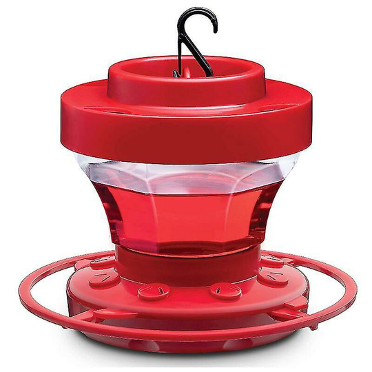 16oz Hummingbird Feeder Outdoor Plastic Hummingbird Feeders with Built-in Ant Guard Circul