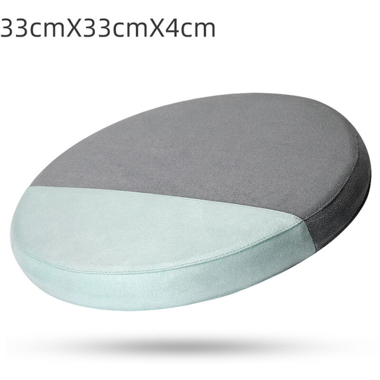 Soft, Washable Chair Cushion, for Home, Office, Patio, Indoor and Outdoor (33 x 33 x 4 cm, Gray + Green)