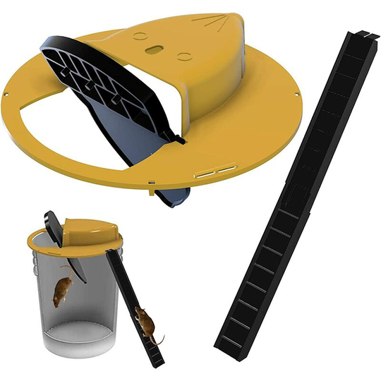 Denuotop - Rodent Control Rat Trap and Mouse Trap Flip Slide Bucket Lid Mouse Trap Compatible Balance Trap Indoor and Outdoor Auto Reset Mouse Trap