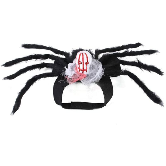 Pet Halloween Costume Decorations Puppy Cat Dog Bat Wings (Small Spider Costume Face (Suitable for Cats) s)