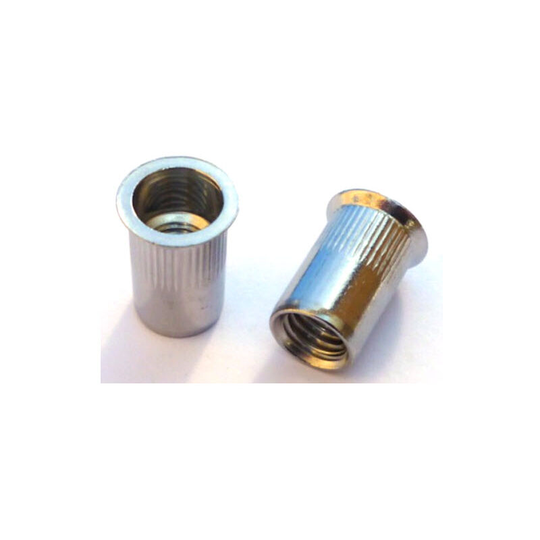 M12 Knurled body countersunk head blind rivet nut - Zinc Plated Mild Steel