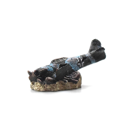 Echoo - Aquarium Airplane Wreck Ornament Fish Tank Military World Thunderbolt Mini Simulation Resin Decoration Landscape Decor