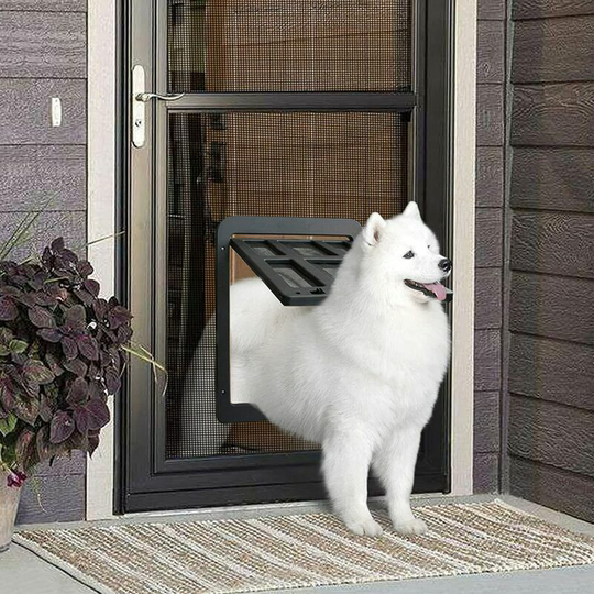 Dog Cat Magnetic Pet Door Cat Flap Easy Installation Pet Door Cat Flap Mosquito Net (34cm x 44cm)