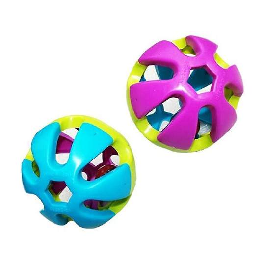 Pet Parrot Toy Colorful Bird Bell Ball For Parakeet Budgie Cockatiel Rabbit Cat Dog Toy Ball(2pcs,multicolor Thsinde