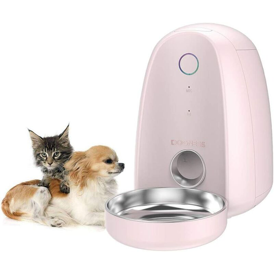 Deckon - Automatic Food Dispenser, Dry Food Dispenser for Cats and Dogs, 2L Smart Feeder with app Control, Programmable Recording Meals Per Day, for