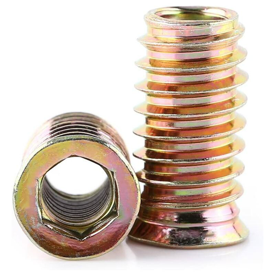 Aougo - Pack of 20pcs M6/M8/M10 Zinc Alloy Threaded Hex Nut, Zinc Alloy Insert Nuts Assortment (M8*25mm)