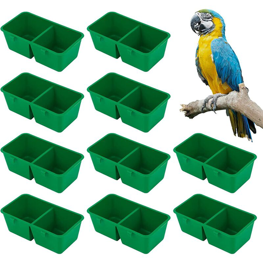 Bird Food Bowl, 12 Pcs Bird Food Water Bowl for Food Cereal or Water and Bird Feeder Bowls Can Be Hung in a Cage