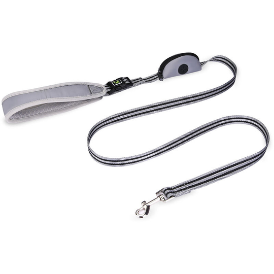 MUFF pet leash, reflective dog leash grey