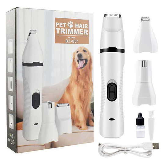 Three in one: pet nail clipper, electric nail clipper, electric cat foot clipper, dog groomer.