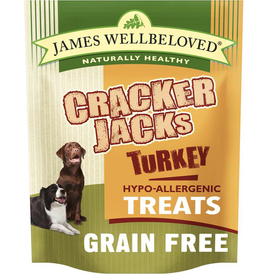 James Wellbeloved Crackerjacks Dog Treats - Turkey Grain-Free (225g)