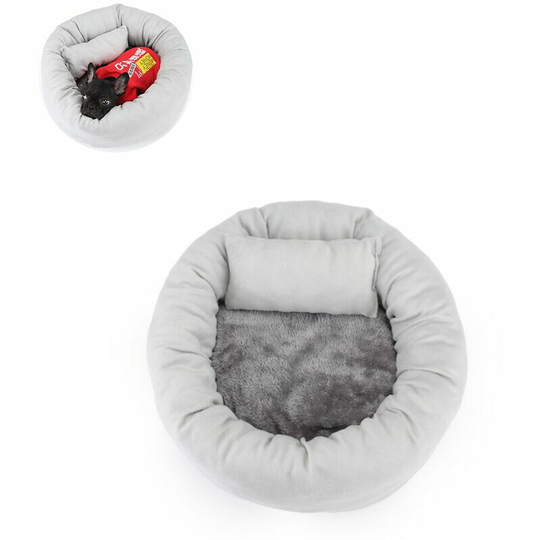 Katzenhundehütte Net Egg Tart Red Pet Nest Crystal Super Soft Winter Warm Indoor Pet Bett, Grau s