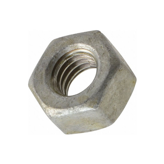 UNC Hex Nut 1/4 inch - Galv Mild Steel - BS 1768 - Tapped Oversize