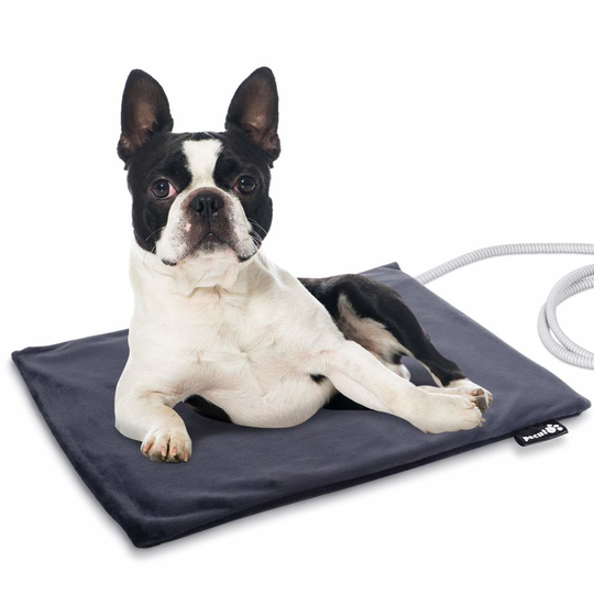 Pecute Pet Heating Pad Medium 40 x 50 cm,Safe Electric Heat Mat Waterproof Chew Resistant with Fireproof Cotton Removable Flannel Cover - Soft Cosy...